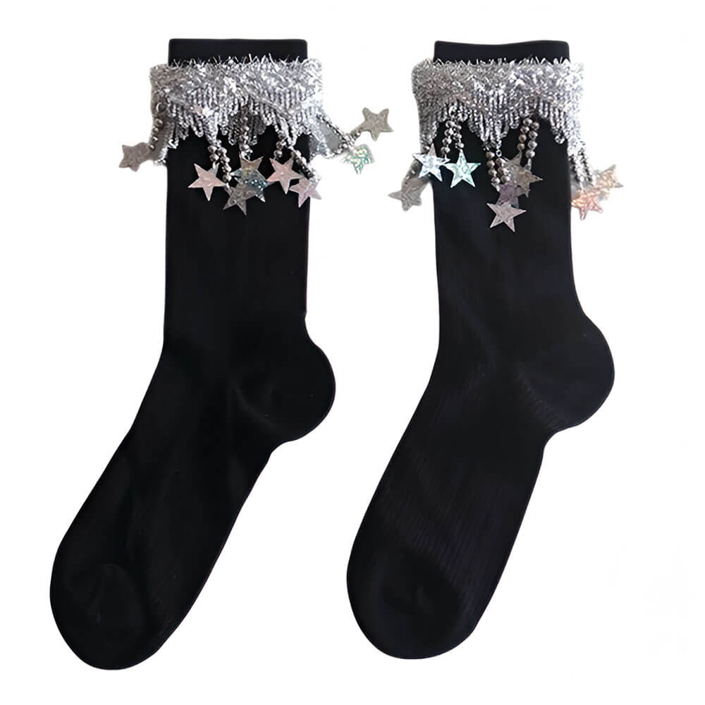Sparkle Star Charm Socks