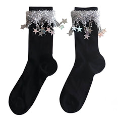 Sparkle Star Charm Socks