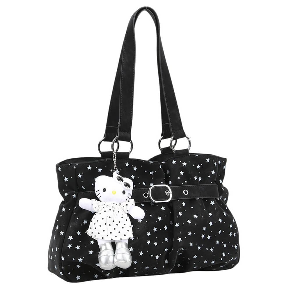 Star Print Belt Tote Bag