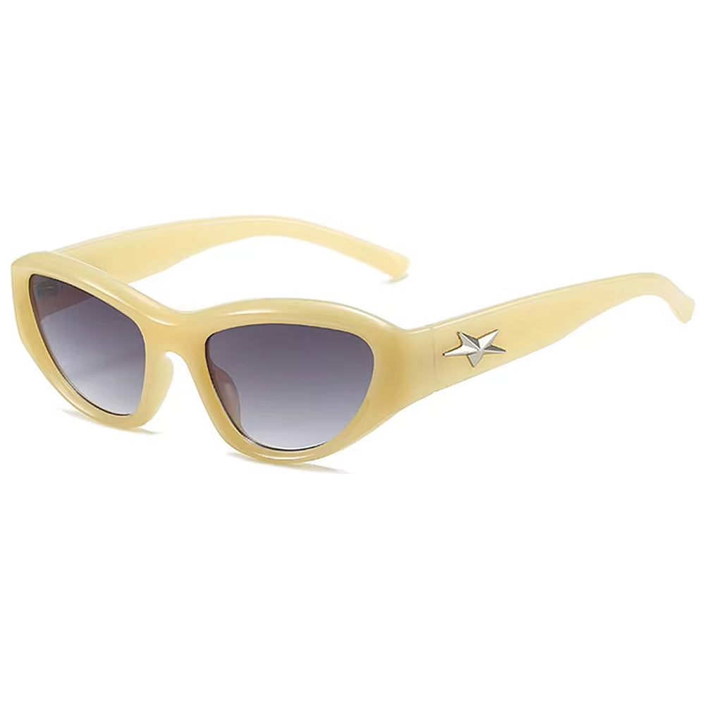 Star Cat Eye Yellow Sunglasses