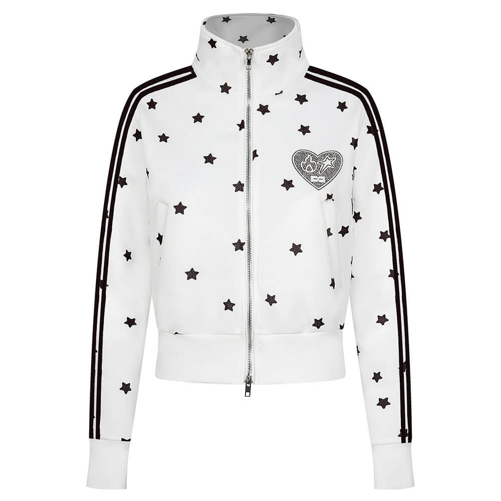 Star Girl Side Stripe Zip Sweatshirt