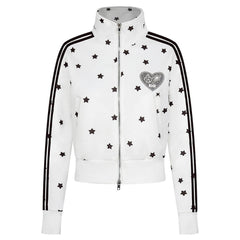 Star Girl Side Stripe Zip Sweatshirt