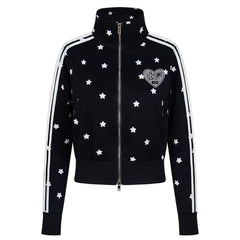 Star Girl Side Stripe Zip Sweatshirt