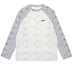 Star Print Raglan Long Sleeve Top