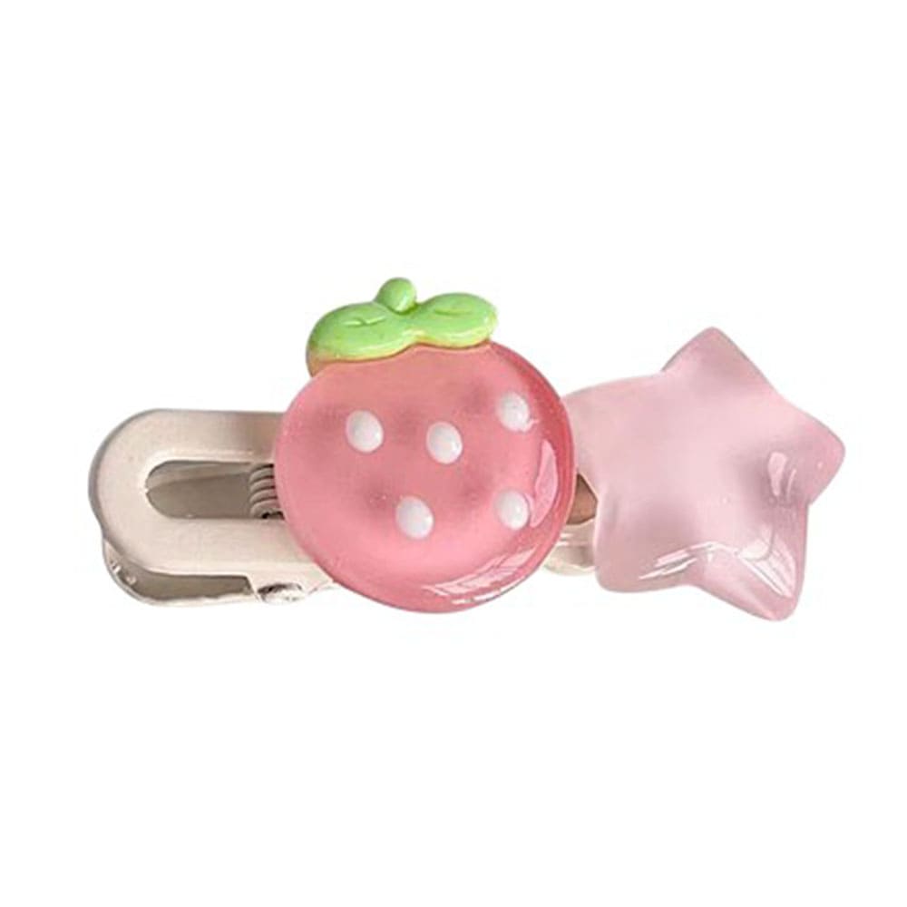 Sweet Strawberry & Star Hair Clip