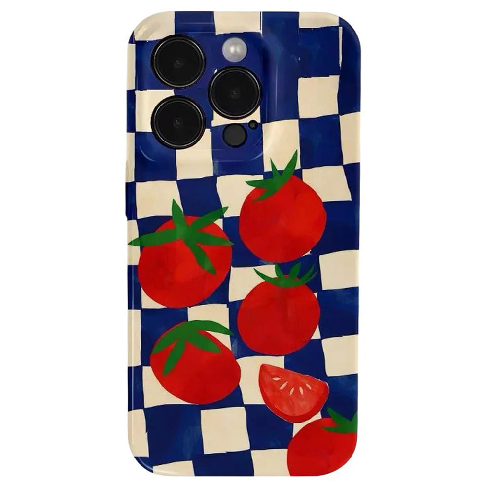 Tomato Checkered iPhone Case