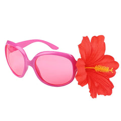 Tropical Flower Coconut Girl Aesthetic Glasses
