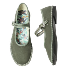 Velvet Mary Jane Flats