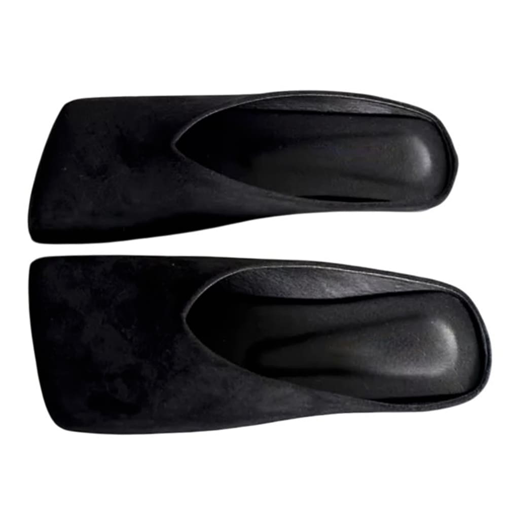 Velvet Slip On Mule Shoes