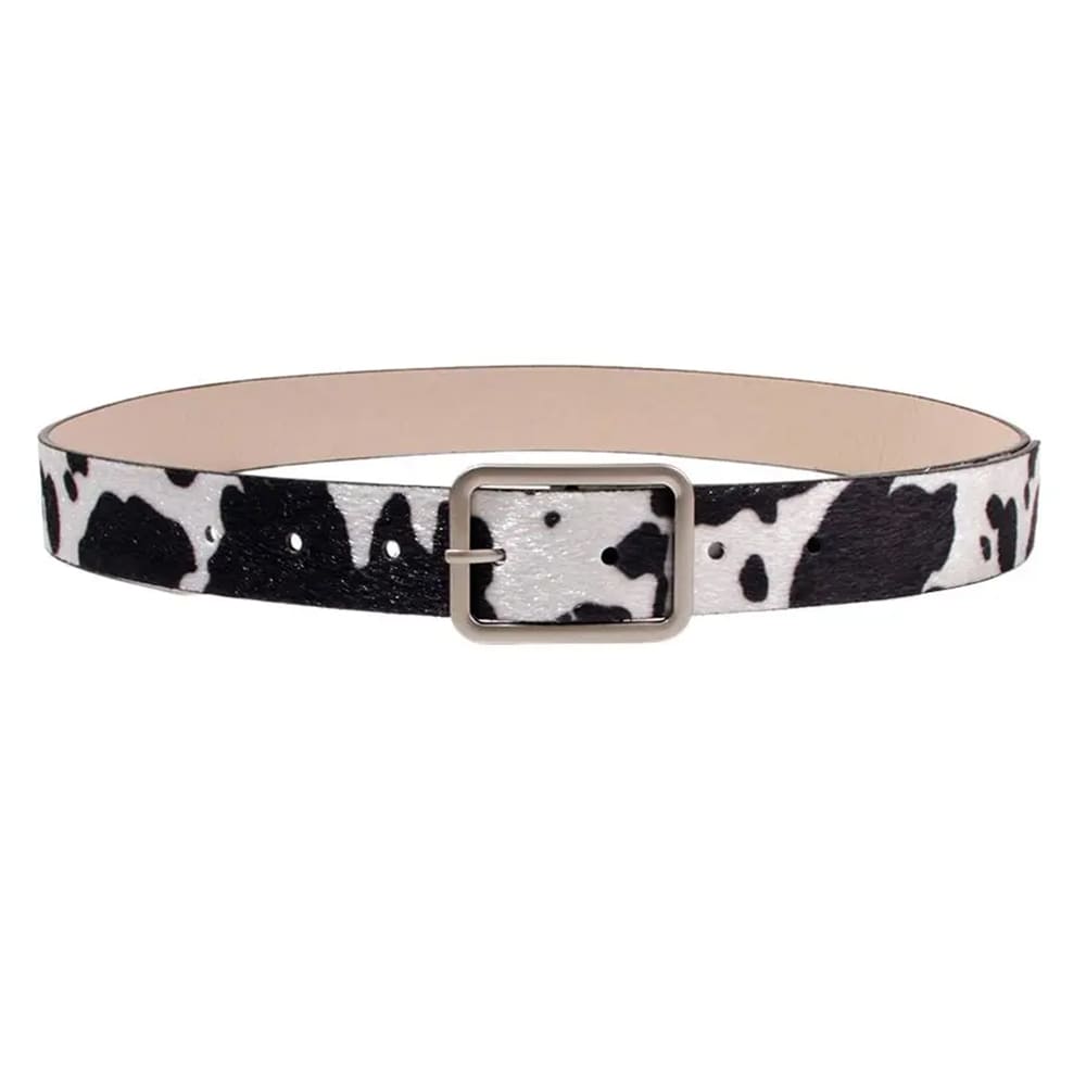 Vintage Ranch Cow Print Belt