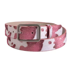 Vintage Ranch Cow Print Belt
