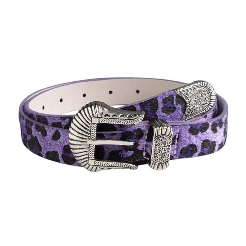 Y2K Leopard Cowboy Belt