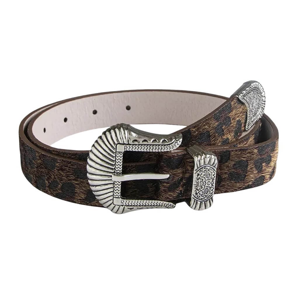 Y2K Leopard Cowboy Belt