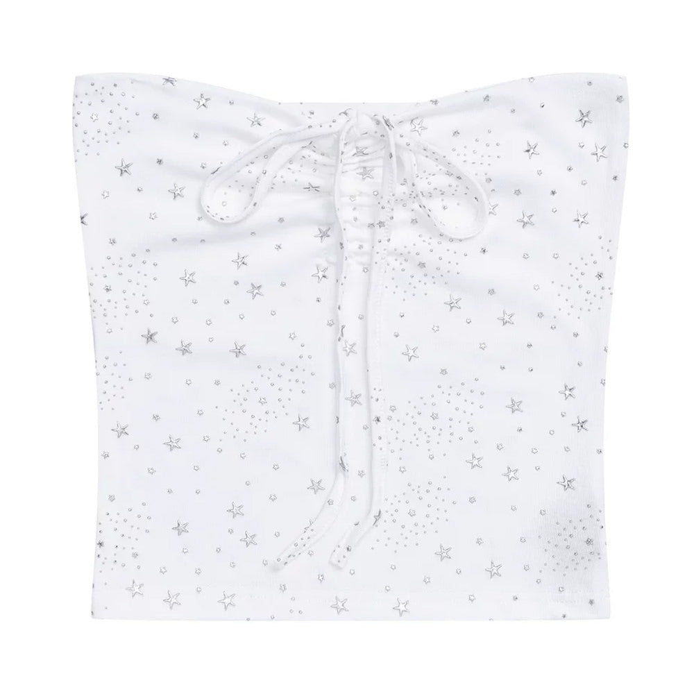 Y2K Aesthetic Cosmic Stars Tube Top