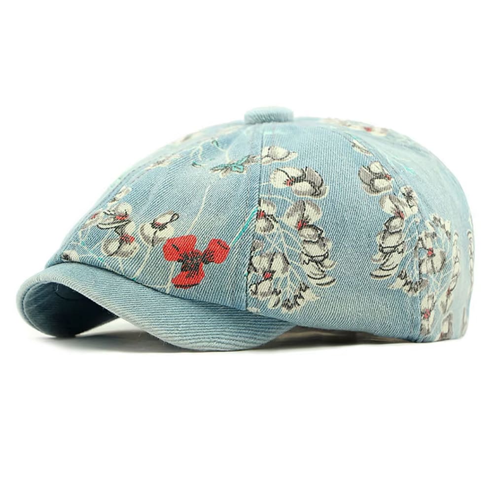 Y2K Aesthetic Floral Denim Cap