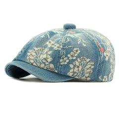 Y2K Aesthetic Floral Denim Cap