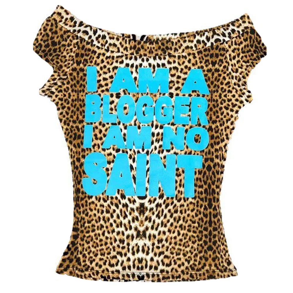 Y2K Blogger Bandeau Top in Leopard