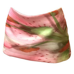 Y2K Floral Print Mini Skirt