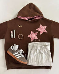 Y2K Leopard Star Hoodie