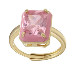 Y2K Rectangular Rhinestone Ring