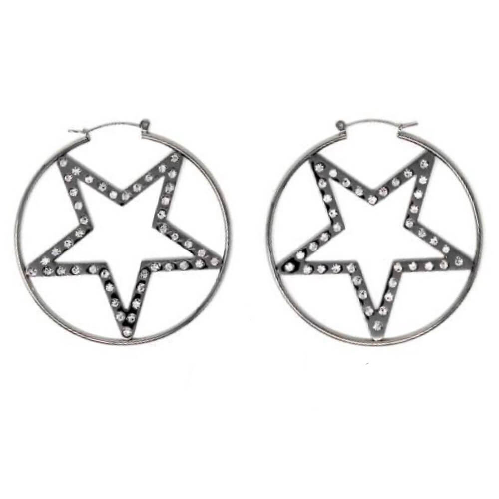 Y2K Star Hoop Earrings