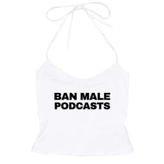 Y2K Style Podcasts Halter Top