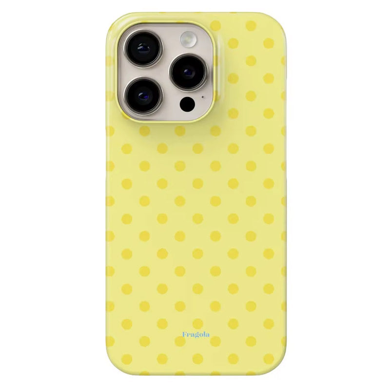 Lemon Sorbet Polka Dot iPhone Case